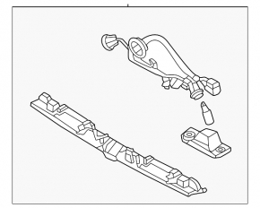 Подсветка номера двери багажника в сборе Hyundai Tucson 22-24 Korea