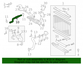 Патрубок охлаждения верхний Lexus RX300 98-03