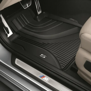 Комплект задних ковриков салона резина BMW 5 G30 17-23 черная
