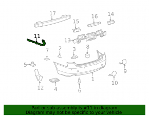 Крепление заднего бампера левое боковое Lexus GS300 GS350 GS430 GS450h 06-11