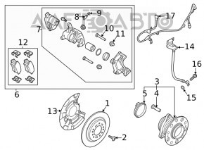 Провод датчика ABS задний левый Hyundai Sonata 20-23 1.6T, 2.5 FWD
