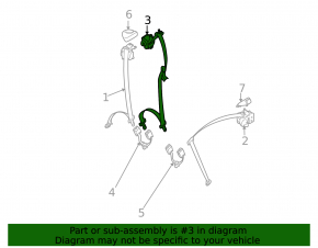 Ремень безопасности задний центральный Subaru Forester 14-18 SJ черн