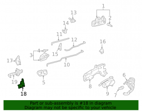 Петля двери нижняя задняя правая Lexus RX300 98-03