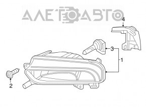 Противотуманная фара птф правая Audi A3 8V 15-16