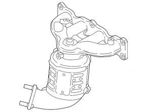Colector de evacuare cu catalizator pentru Hyundai Santa FE Sport 17-18, motorizare 2.4