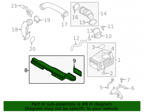 Воздухоприемник передняя часть Audi TT 18-21 2.0