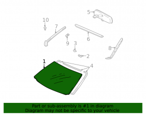 Лобовое стекло Toyota Highlander 01-07