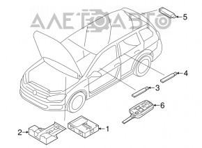Ключ VW Golf 15-20 4 кнопки