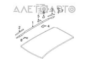 Balustrade longitudinale Nissan Murano z50 03-08 vopseaua s-a descuamat