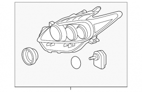 Фара передняя левая Toyota Prius V 12-14 дорест LED