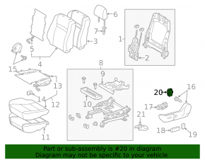 Управление поясничной подпорки водительского сиденья Toyota Camry v50 12-14 usa, бежевое