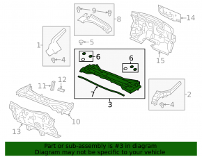 Grilă ștergătoare de parbriz din plastic pentru Acura RDX 13-16