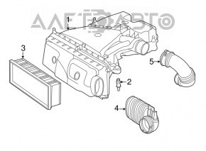 Корпус воздушного фильтра Fiat 500 12-17