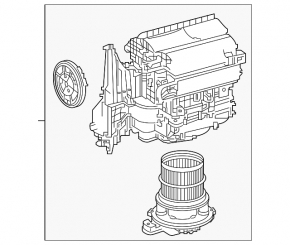 Корпус печки голый Toyota Prius 50 16-20
