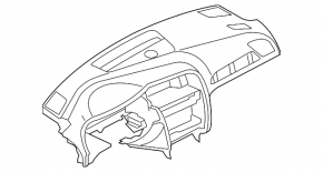 Торпедо передняя панель без AIRBAG Audi A4 B8 13-16 коричневая рест
