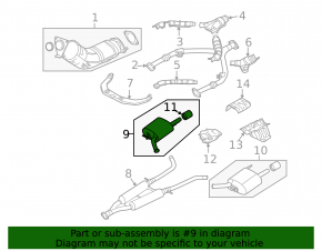 Глушитель задняя часть бочка правая Infiniti G37 4d 08-13 2wd