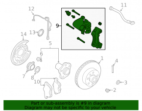 Суппорт в сборе задний левый Nissan Murano z50 03-08