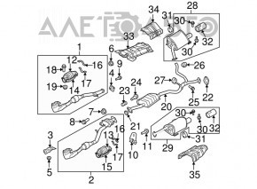 Коллектор выпускной левый с катализатором Subaru b9 Tribeca