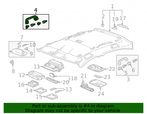 Ручка потолка левая Honda Accord 13-17 беж