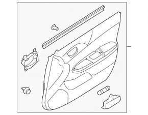 Обшивка двери карточка передняя правая Subaru Forester 08-09 SH