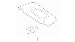 Козырек правый Mercedes C-class W205 15-21 серый, без крючка
