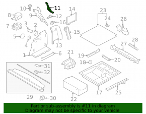 Кронштейн обшивки арки верхней левой BMW X3 F25 11-17
