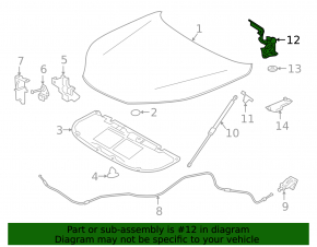 Петля капота левая Lexus NX200t NX300 NX300h 15-21