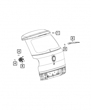 Поводок дворника задний Fiat 500L 14-19