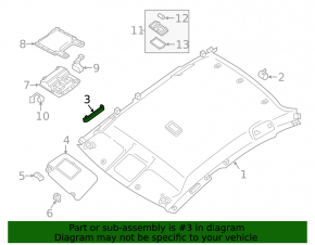 Ручка потолка задняя левая Nissan Altima 13-18 серая