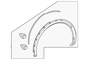Ornamente aripă spate dreapta pentru Toyota Prius 2020-2026 Limited, XLE