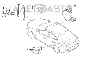 Радар круиз Mazda 3 14-18 BM