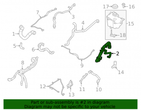 Furtun de răcire inferior pentru Land Rover Range Rover Velar 18-20 2.0T (3 piese)