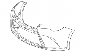 Бампер передний голый Toyota Camry v55 15-17 usa