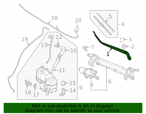 Поводок дворника левый Mazda 3 19-26