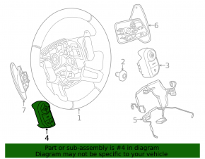 Butoane de control pe volanul stâng pentru Land Rover Range Rover Velar 18-20, tip 1