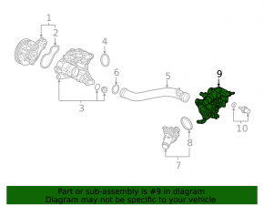 Корпус термостата Honda Accord 18-22 2.0T