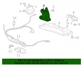 Кронштейн двигателя правый Chevrolet Camaro 16-23 2.0T