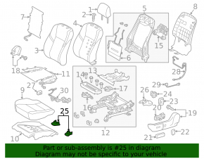 Накладка салазок водительского сиденья передняя левая Toyota Avalon 13-18