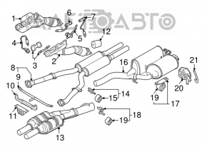Лямбда-зонд правый первый BMW X5 E70 07-13 680мм