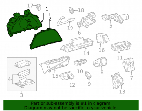 Grupul de instrumente Lexus ES300h 22-25