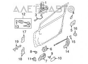 Замок двери передней левой Mazda CX-7 06-12