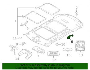 Ручка потолка левая Mini Cooper F56 3d 14-23 сер