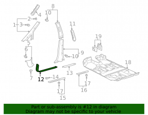 Накладка порога передняя правая внутренняя Lexus RX300 98-03