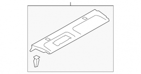 Полка задняя Audi A4 B8 08-12 серая
