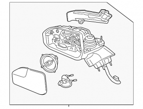 Зеркало боковое правое в сборе Lincoln MKZ 17-16 BSM, поворотник, подогрев