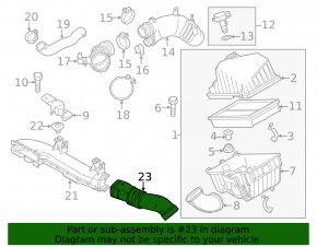 Воздуховод на фильтр Mazda3 MPS 09-13