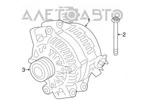 Генератор BMW X3 G01 20-24 2.0T 250A 2.0T, 3.0T