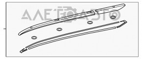 Рейлинги продольные 2шт Toyota Highlander 14-19