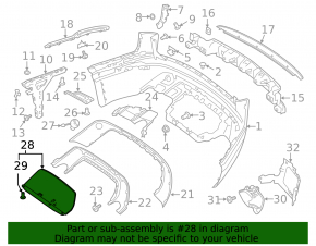 Ornamente bară spate pentru bara de remorcare Land Rover Range Rover Velar 18-23
