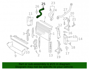 Патрубок охлаждения нижний правый BMW X3 E83 03-10 3.0 N52